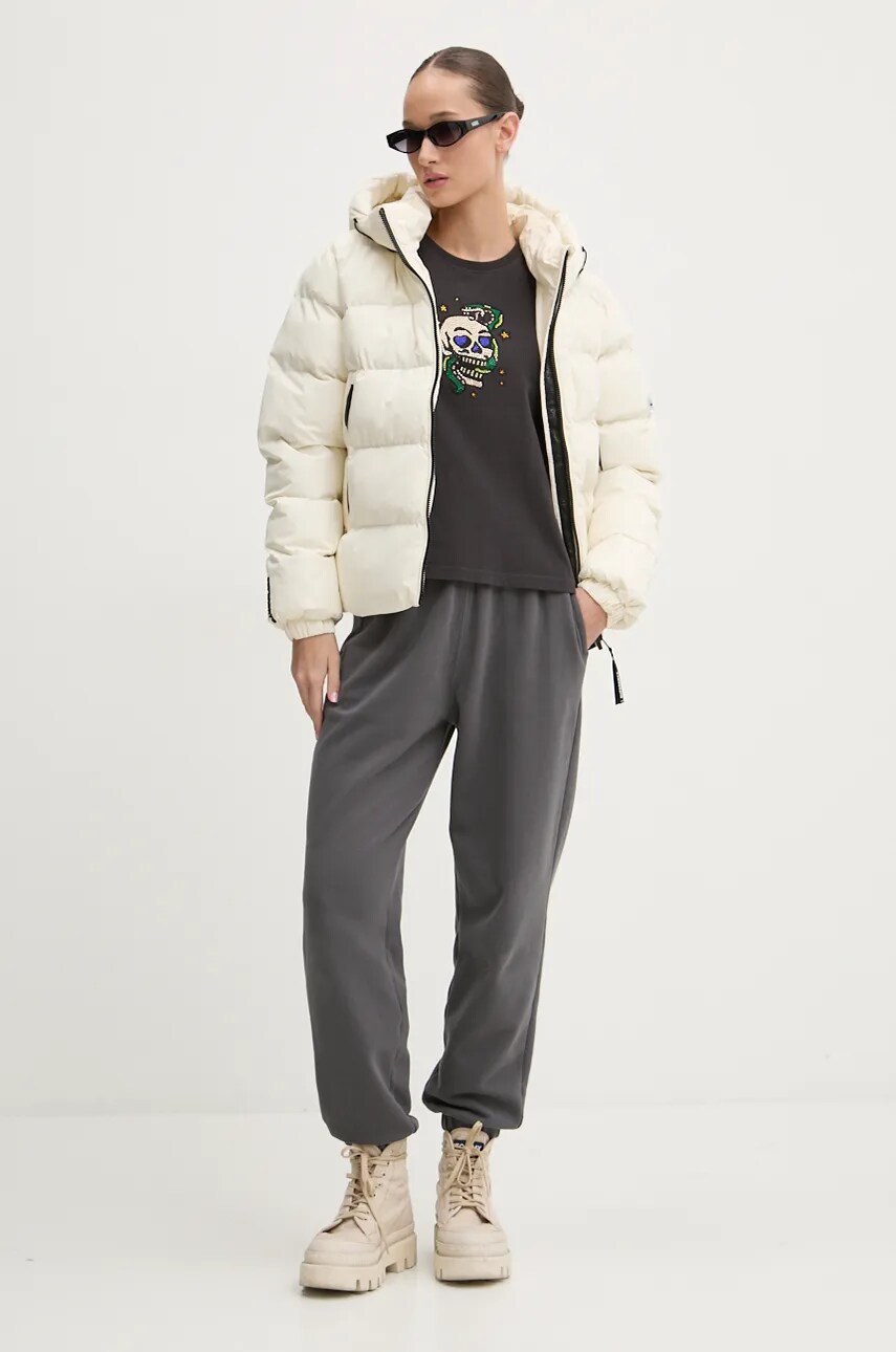 Купити Бавовняна футболка Superdry жіноча колір сірий W1011573A-AWF – головне зображення