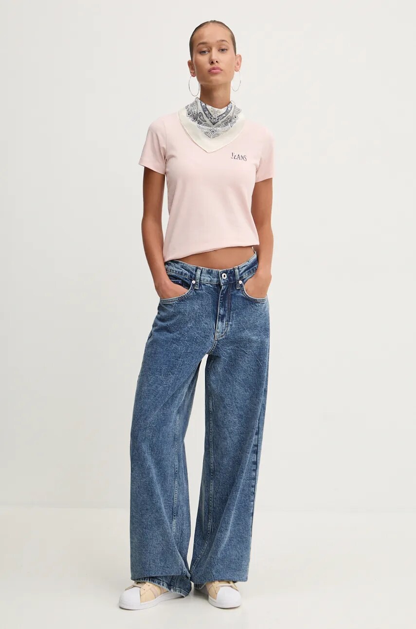 Футболка Guess Jeans жіноча колір рожевий W4BI57 J1314
