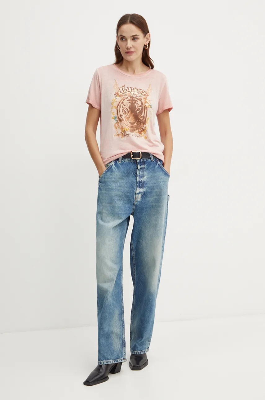 Футболка Guess жіноча колір рожевий W4BI42 K9SN1