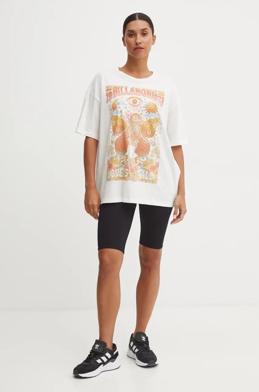 Футболка Billabong Love is All жіноча колір білий EBJZT00322