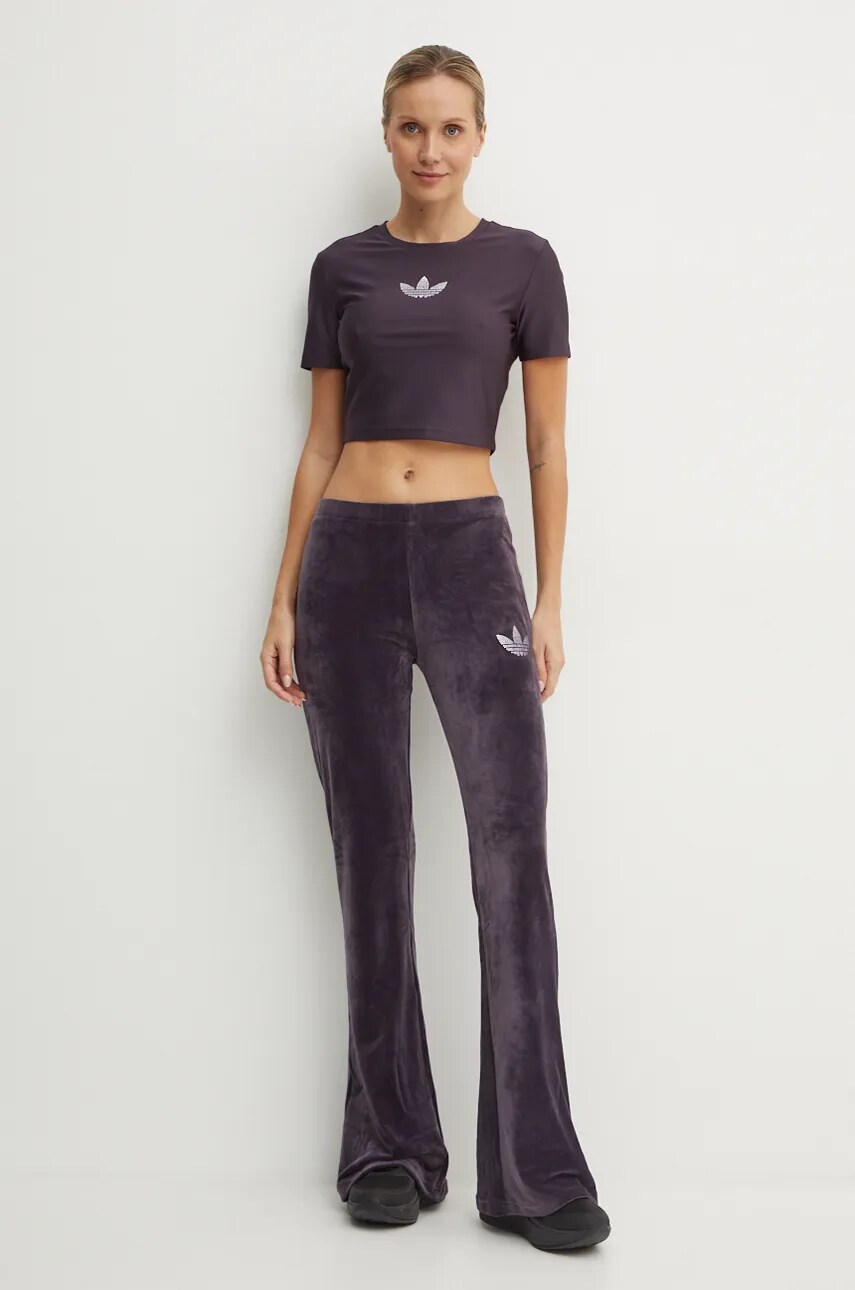 Футболка adidas Originals Bling Tee жіноча колір фіолетовий IZ3439