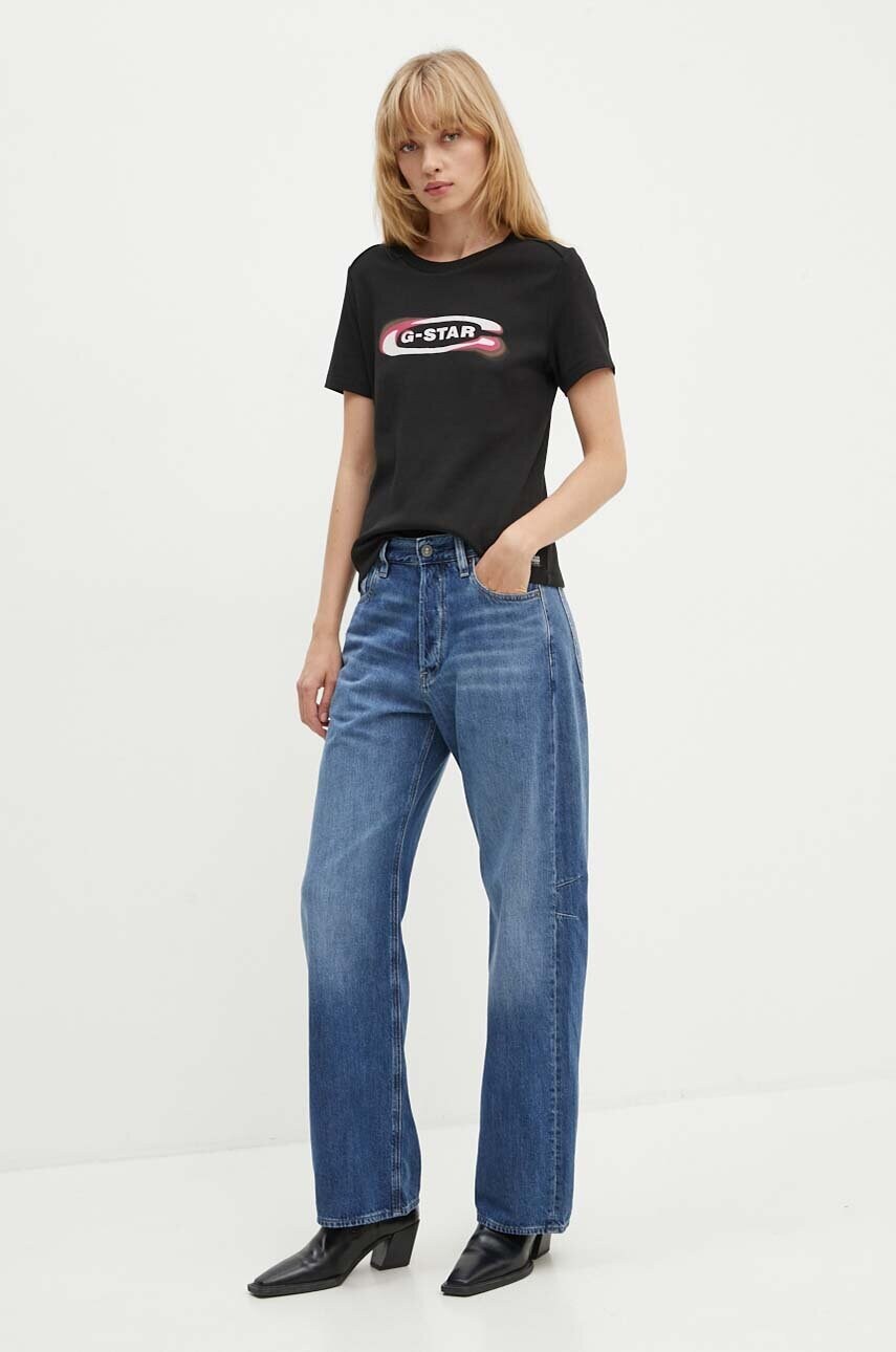 Бавовняна футболка G-Star Raw жіноча колір чорний D25031-C812