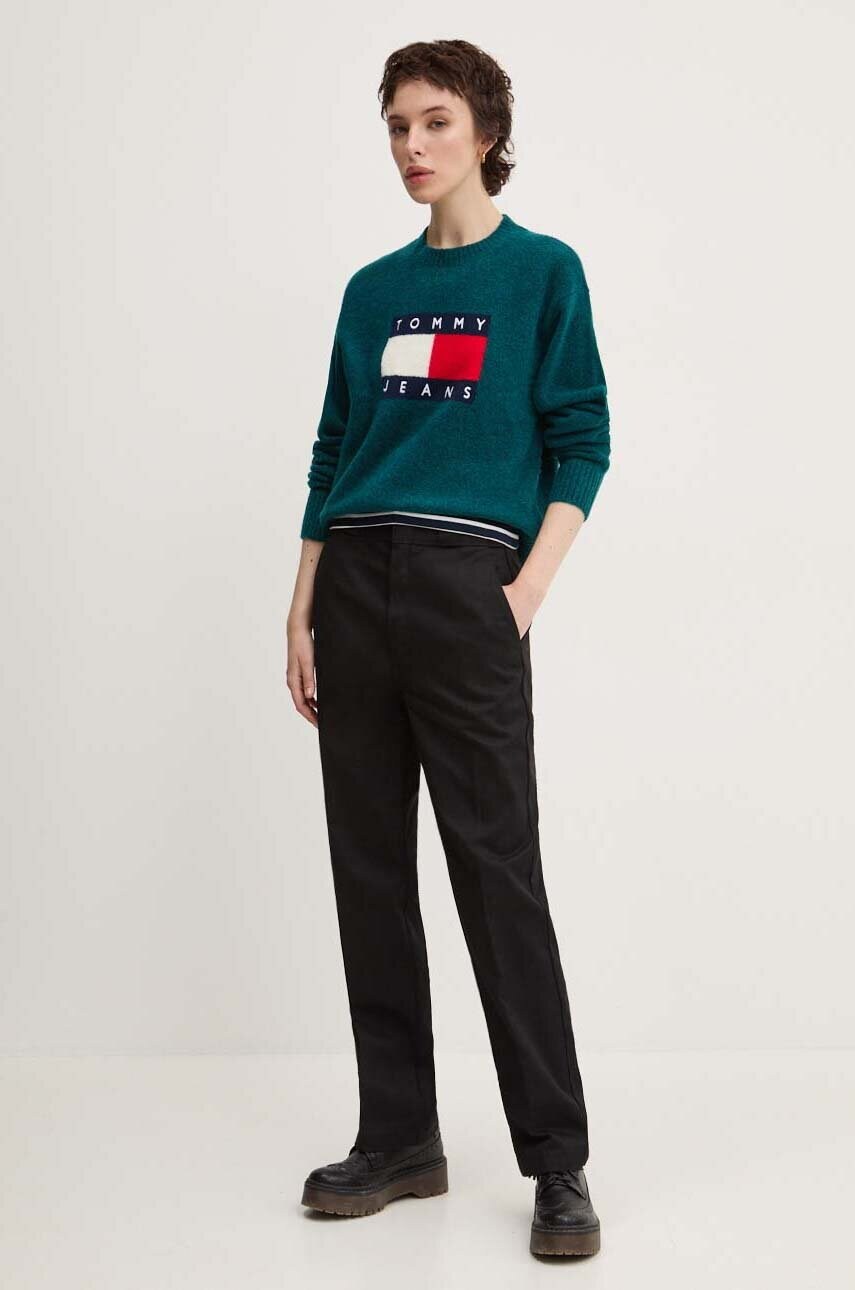 Топ Tommy Jeans жіночий колір синій DW0DW19816
