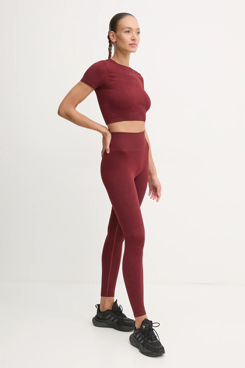Тренувальна футболка Calvin Klein Performance колір бордовий 00GWF4K102