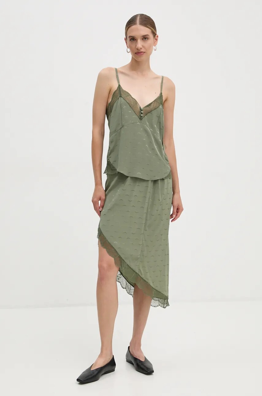 Шовковий топ ZADIG&VOLTAIRE колір зелений WWCR00249