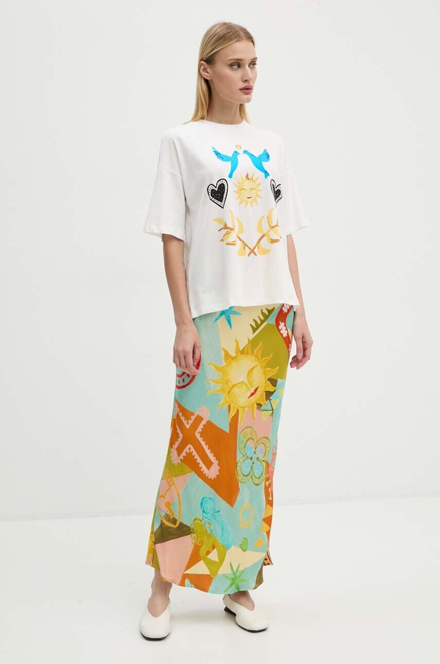 Бавовняна футболка Never Fully Dressed White Sundazed Summer Tee жіноча колір білий NFDTO1535