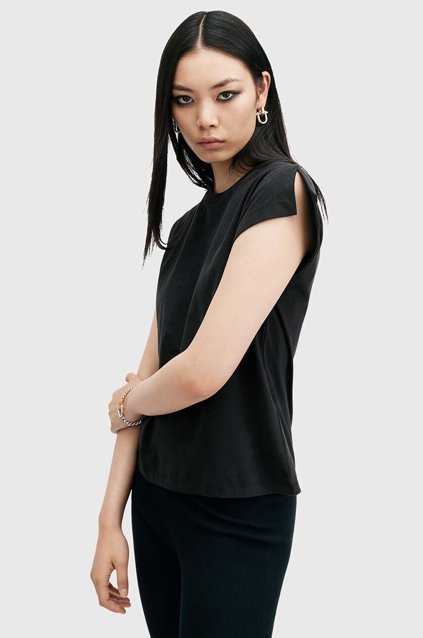 Бавовняна футболка AllSaints RUE TEE жіноча колір чорний W185JB