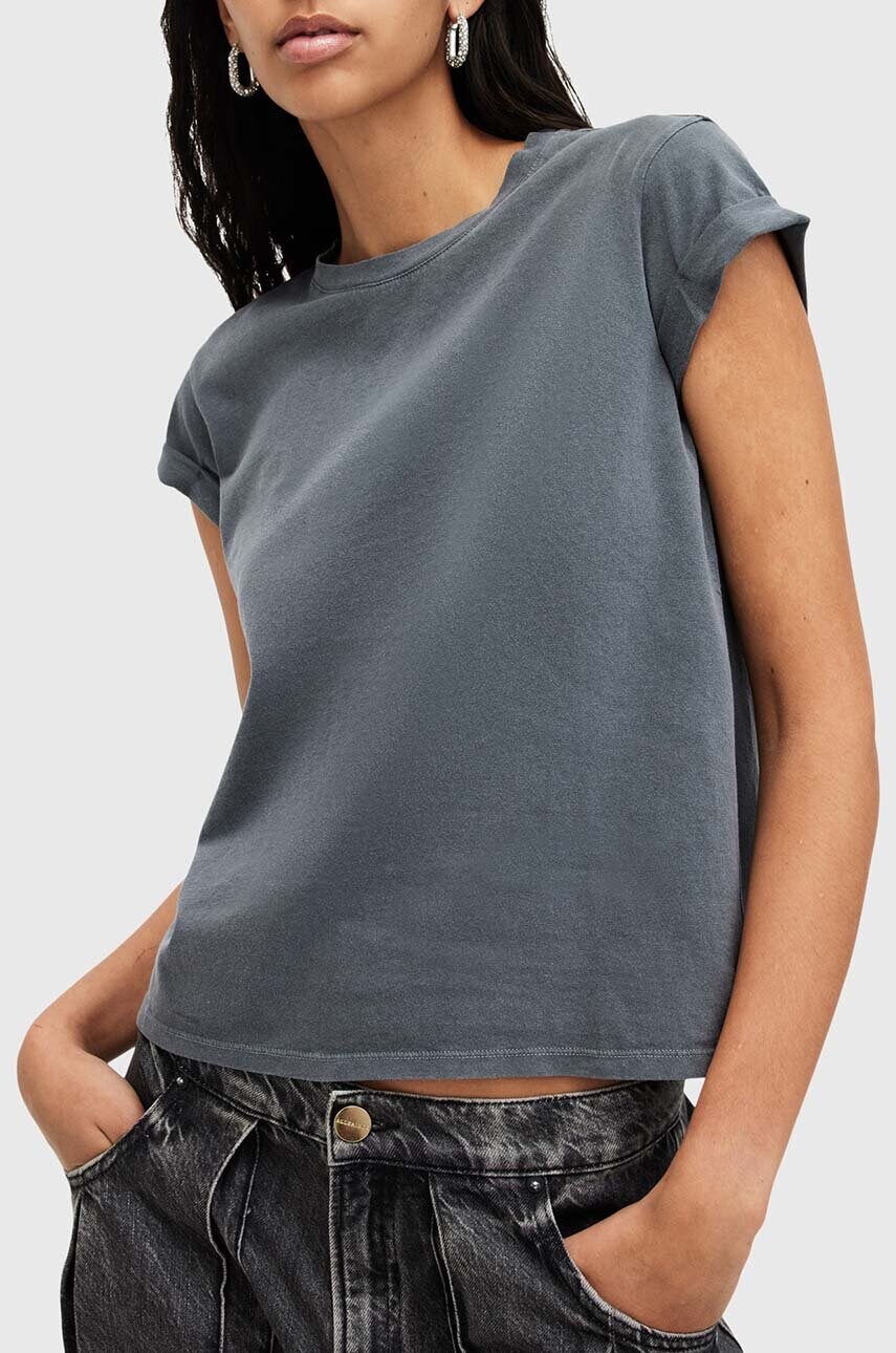 Бавовняна футболка AllSaints ANNA жіноча колір сірий W191JB