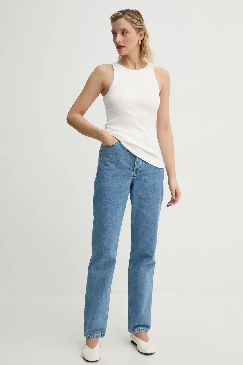 Топ By Malene Birger AMANI жіночий колір бежевий Q71679008Z