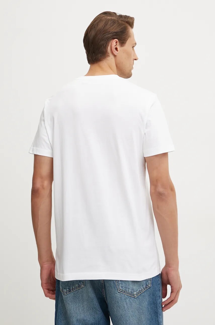 Бавовняна футболка Calvin Klein Jeans чоловіча колір білий з аплікацією J30J325649