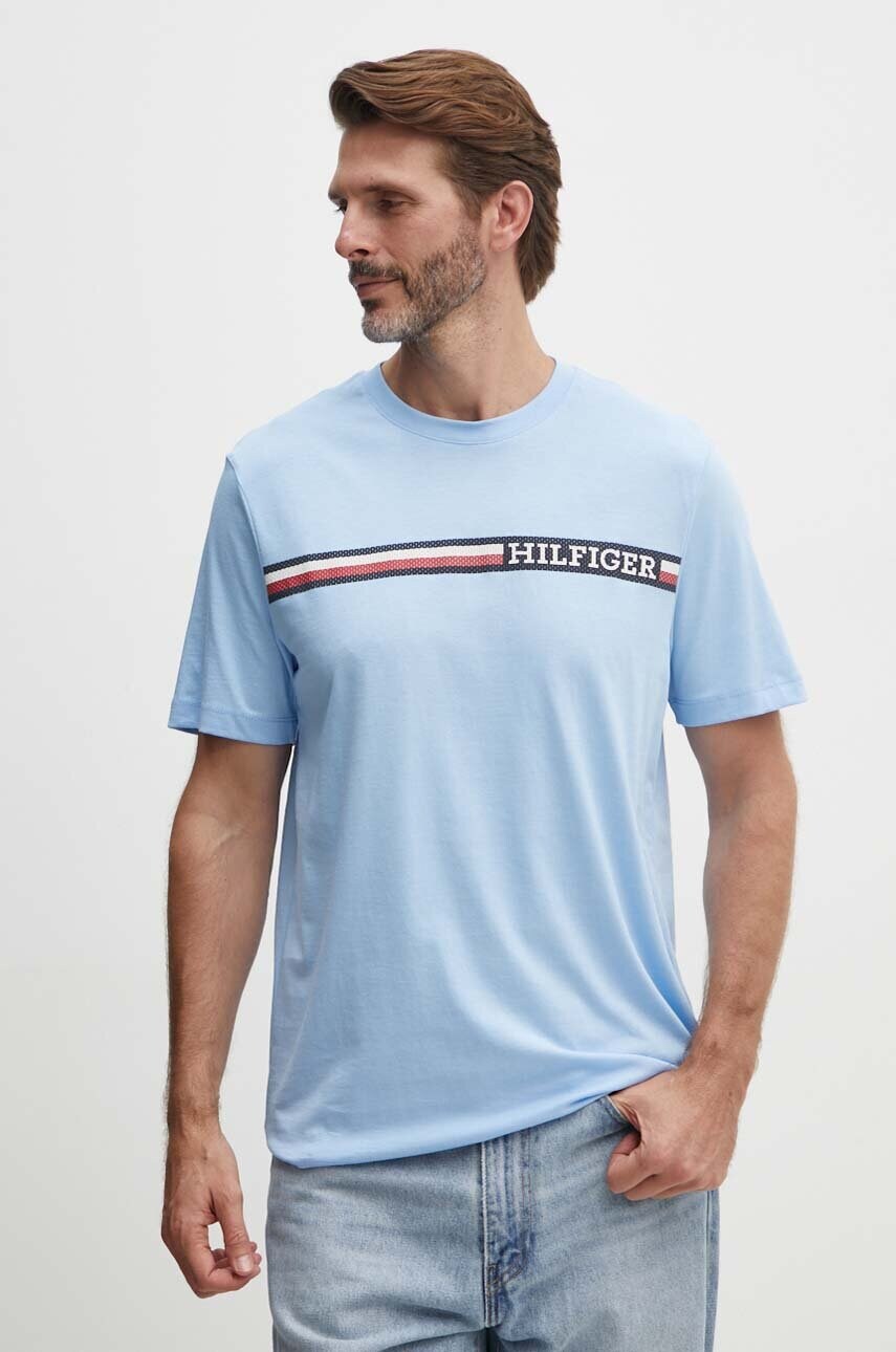 Бавовняна футболка Tommy Hilfiger чоловіча з принтом MW0MW36739