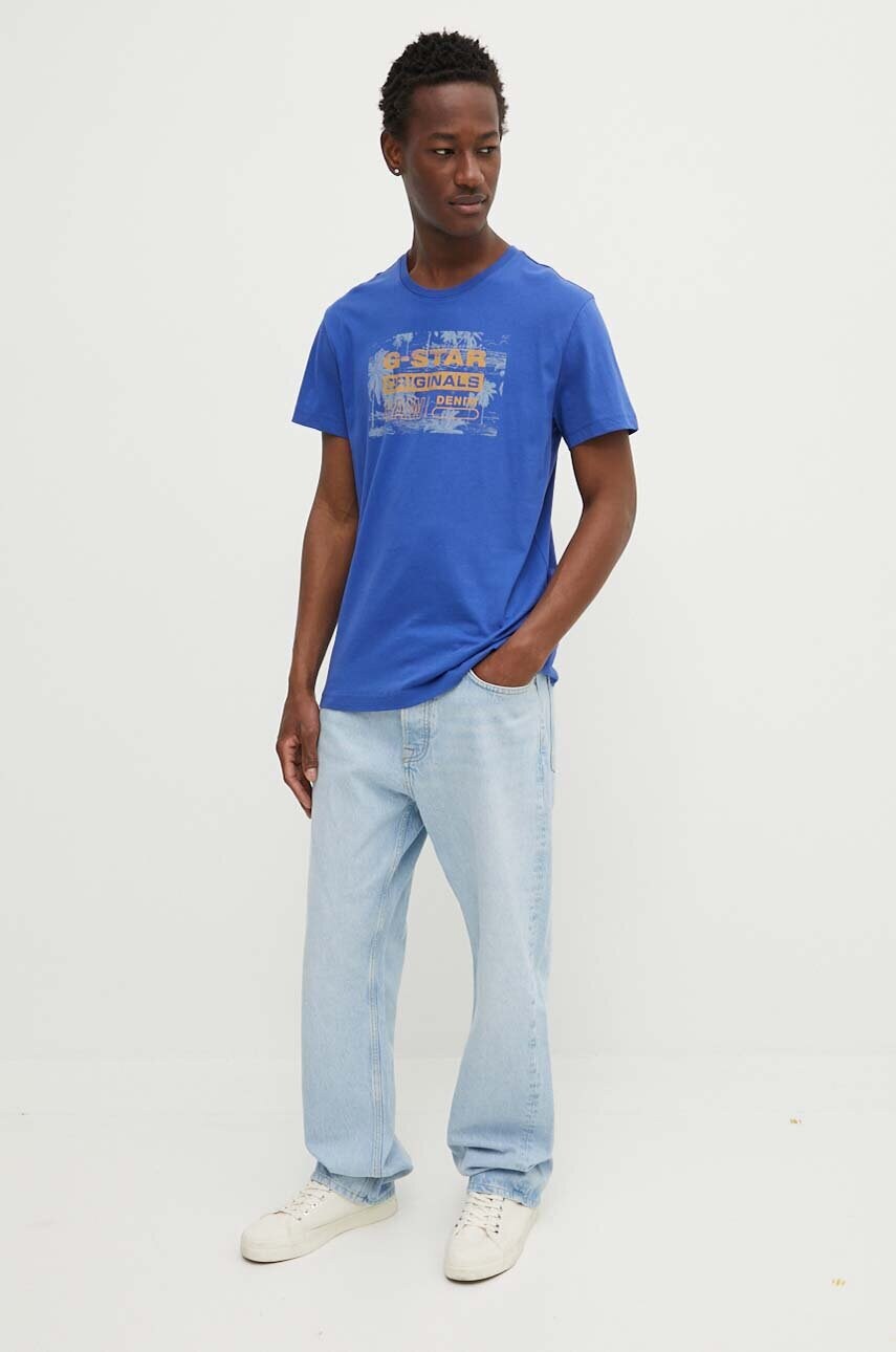 Бавовняна футболка G-Star Raw чоловіча з принтом D24682-C506