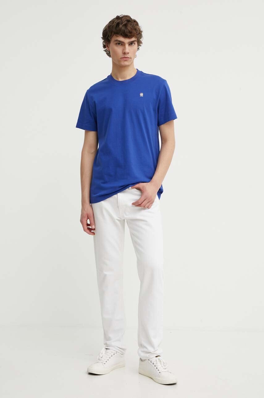 Бавовняна футболка G-Star Raw чоловіча однотонна D24684-C336