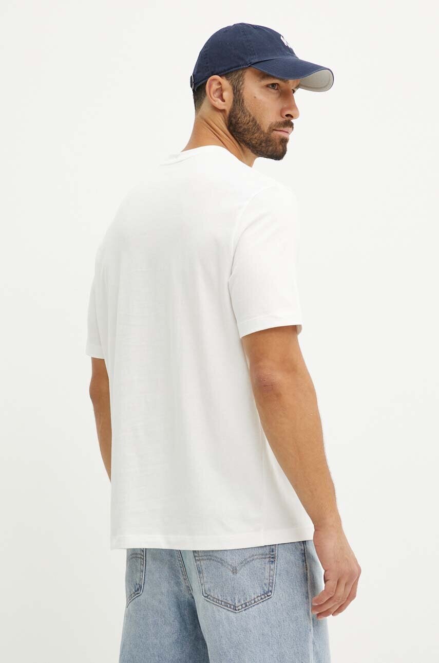 Бавовняна футболка Armani Exchange чоловіча колір білий з аплікацією 6DZTLE ZJ9JZ
