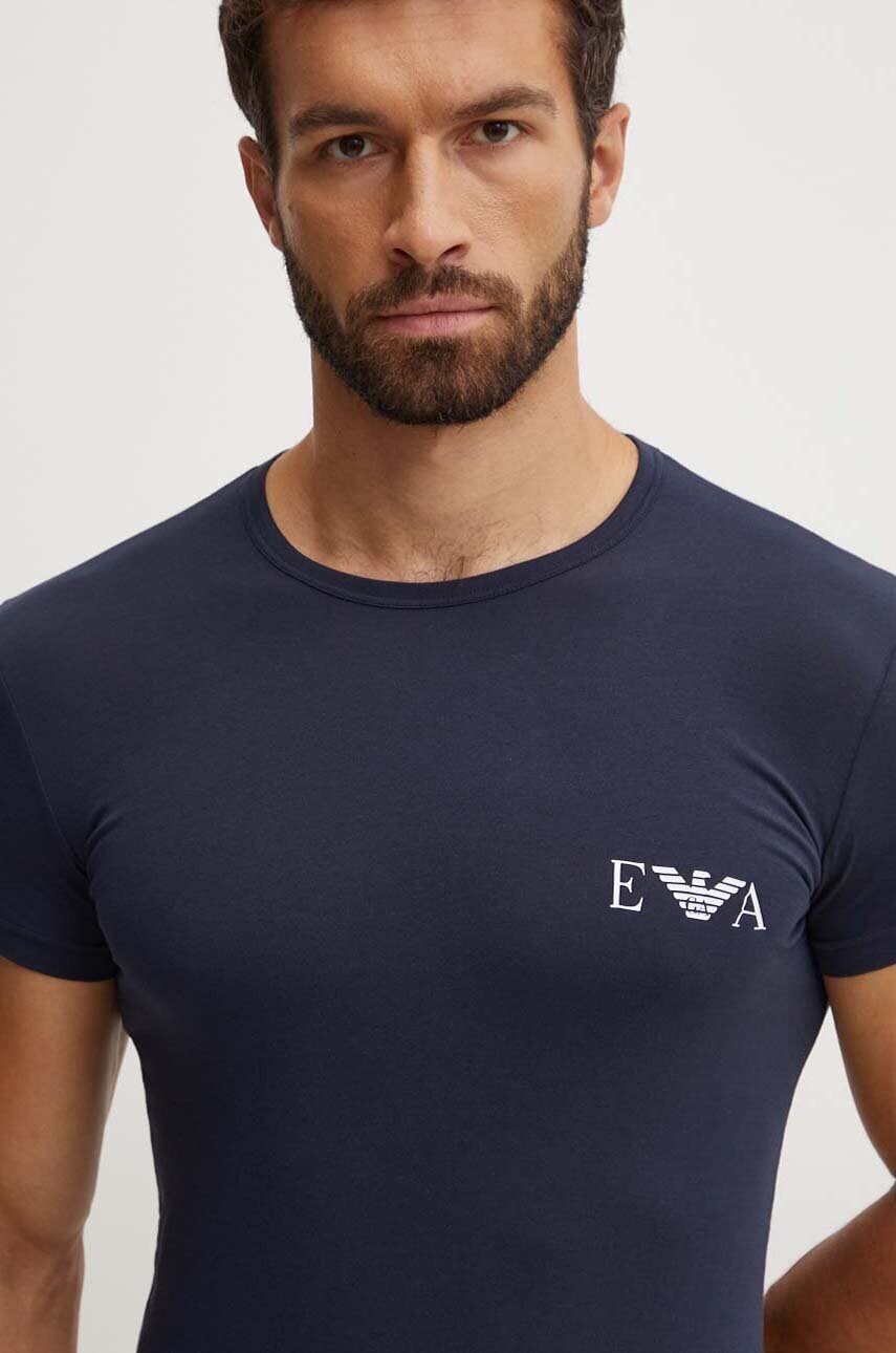 Футболка лаунж Emporio Armani Underwear 2-pack колір білий з принтом 111670 4F715