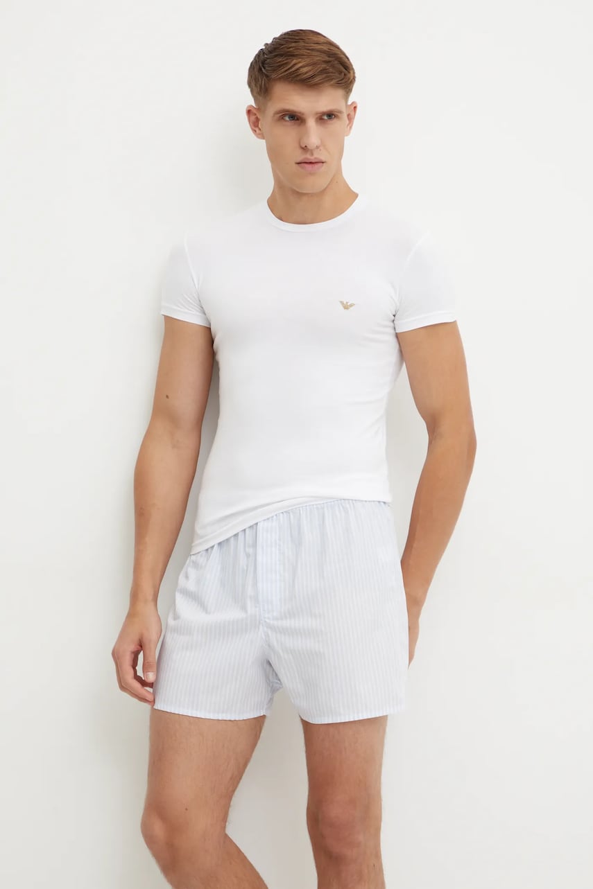 Футболка лаунж Emporio Armani Underwear колір білий однотонна 111035 4F512