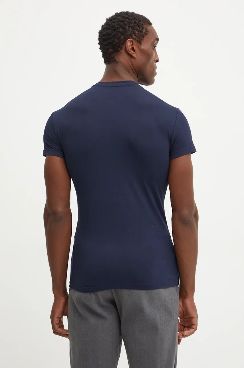 Футболка лаунж Emporio Armani Underwear колір синій однотонна 111035 4F512