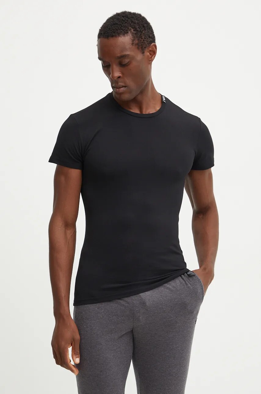 Футболка лаунж Emporio Armani Underwear колір чорний однотонна 111035 4F531