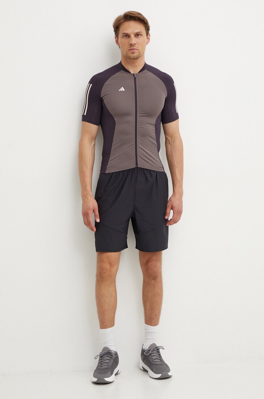 Велосипедна футболка adidas Performance Essentials колір сірий візерунок IT3425