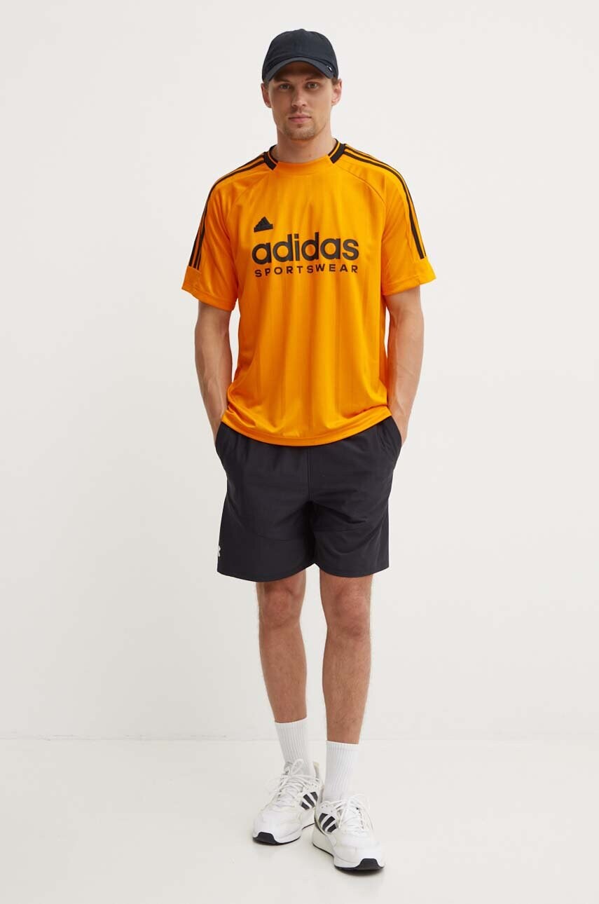 Футболка adidas Tiro чоловіча колір помаранчевий з принтом IY4498