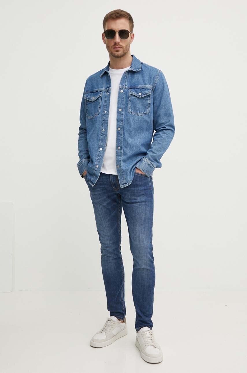 Бавовняна футболка Pepe Jeans ARMIND чоловіча колір білий з принтом PM509642