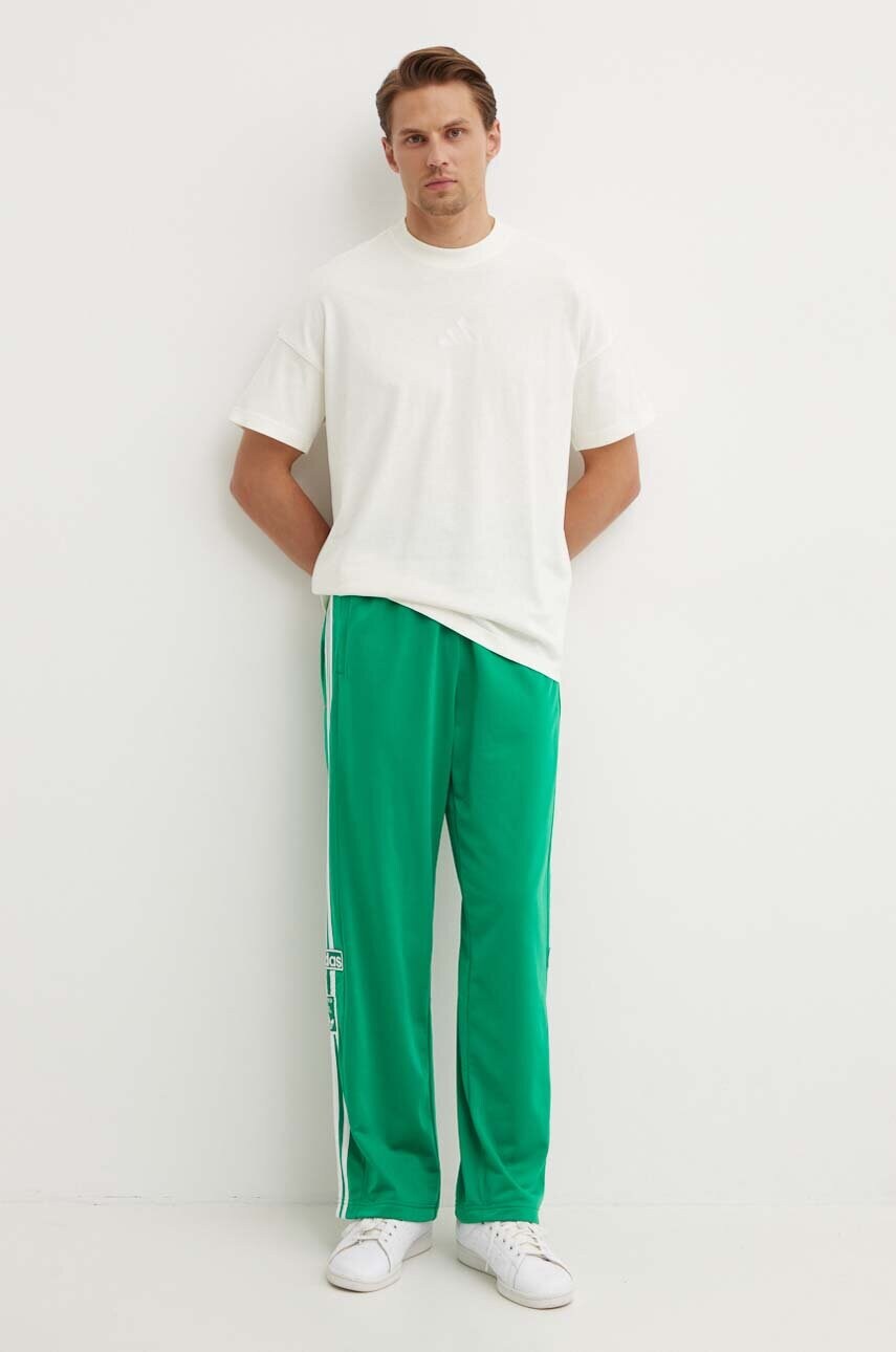 Бавовняна футболка adidas All SZN чоловіча колір бежевий однотонна IV5217