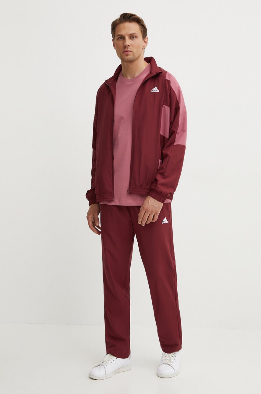 Бавовняна футболка adidas Essentials чоловіча колір рожевий однотонна IX0120