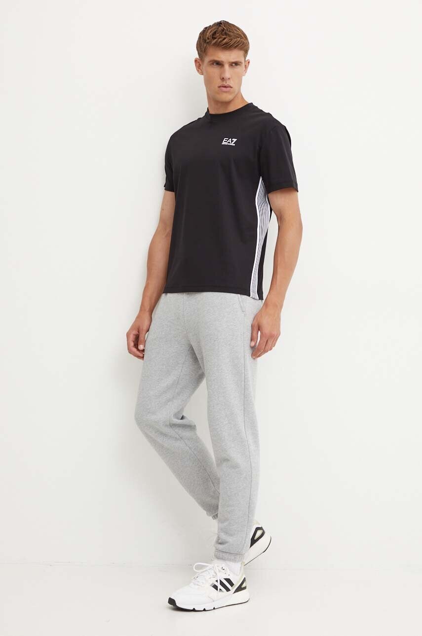 Футболка EA7 Emporio Armani чоловіча колір чорний з принтом PJOLZ.6DPT19