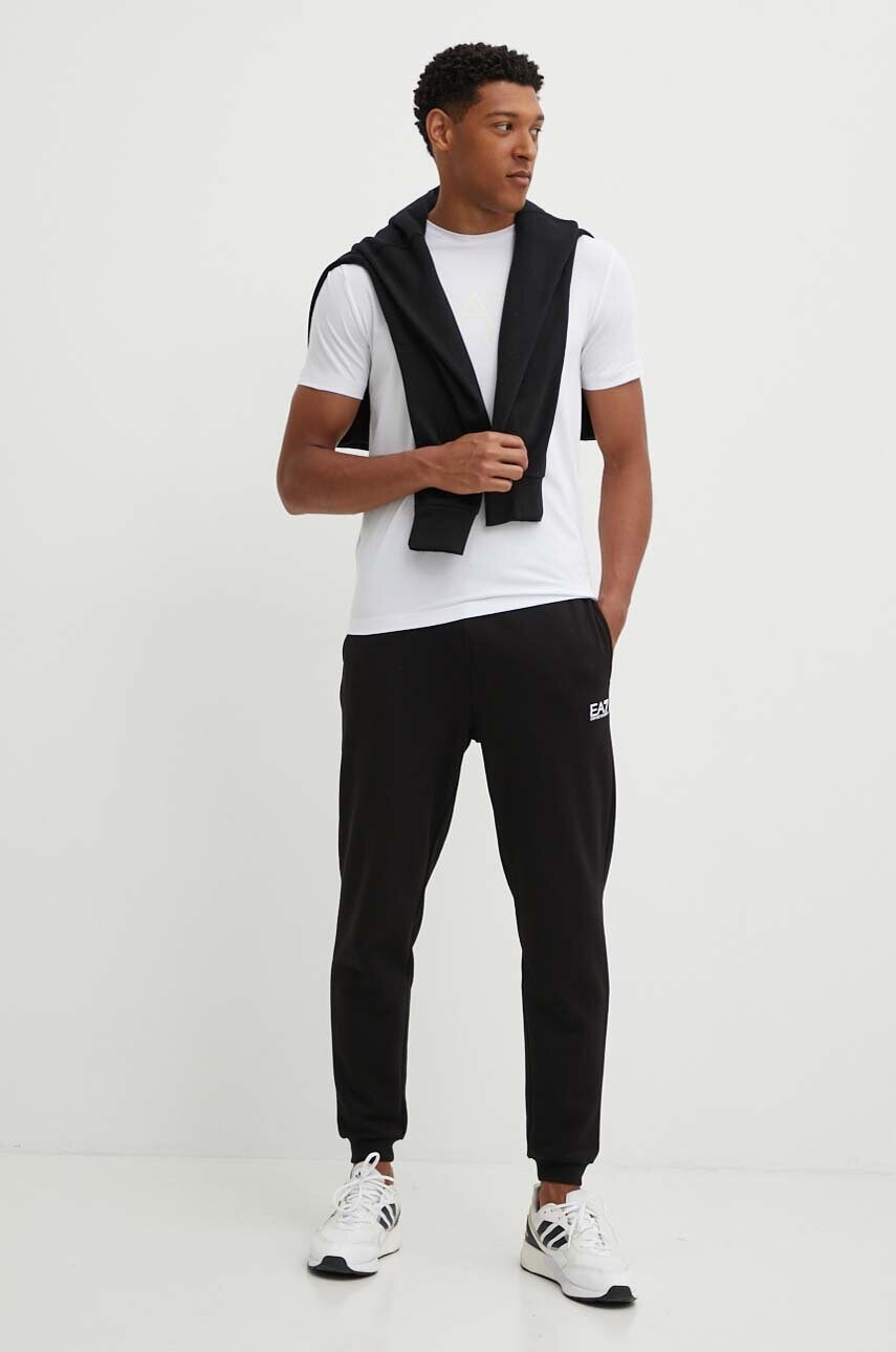 Футболка EA7 Emporio Armani чоловіча колір білий з принтом PJVQZ.6DPT62