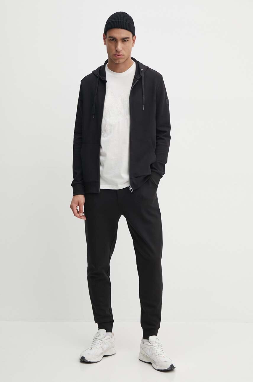 Бавовняна футболка Armani Exchange чоловіча колір бежевий з аплікацією 6DZTAD ZJ9TZ