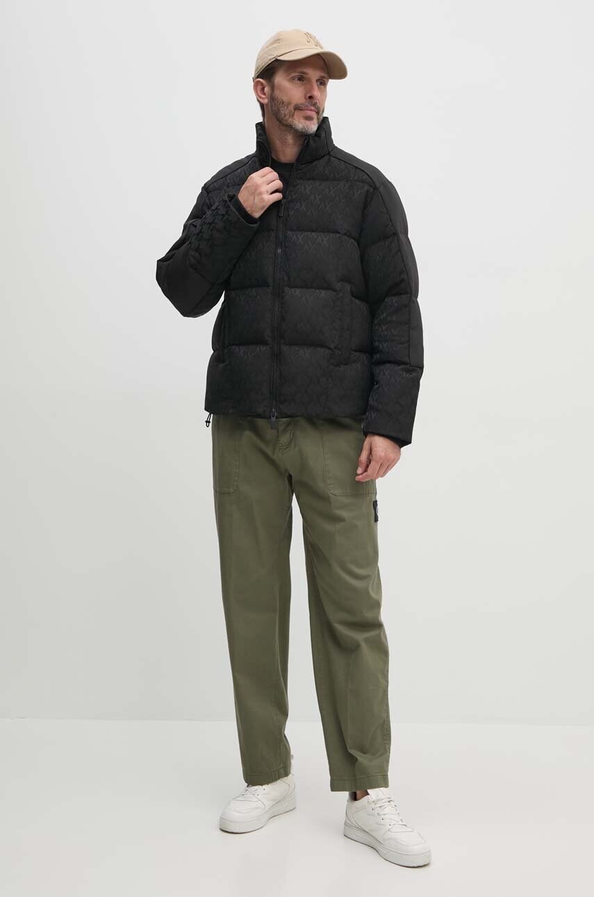 Бавовняна футболка Armani Exchange чоловіча колір чорний з аплікацією 6DZTAD ZJ9TZ
