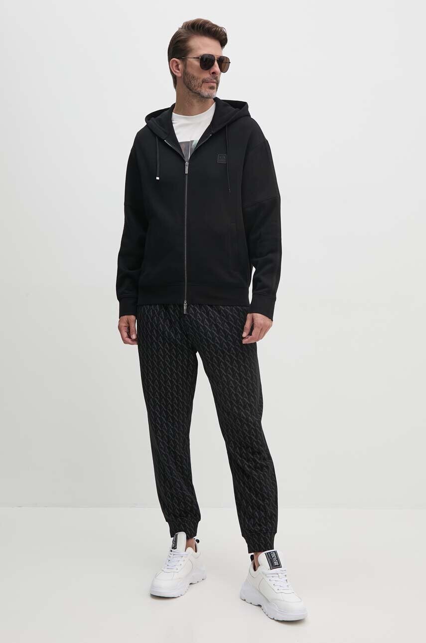 Бавовняна футболка Armani Exchange чоловіча колір білий з принтом 6DZTHF ZJH4Z