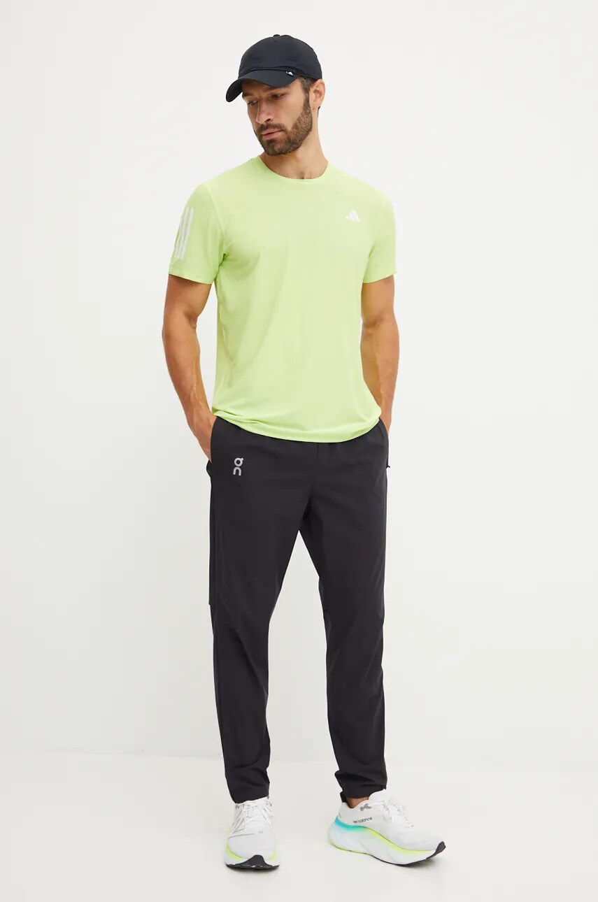 Бігова футболка adidas Performance Own The Run Base колір зелений з принтом IV5405