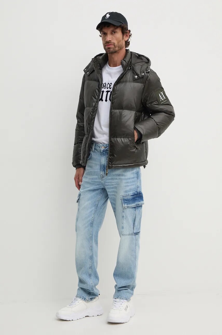Бавовняна футболка Versace Jeans Couture чоловіча колір білий з принтом 77GAHL02 CJ01L