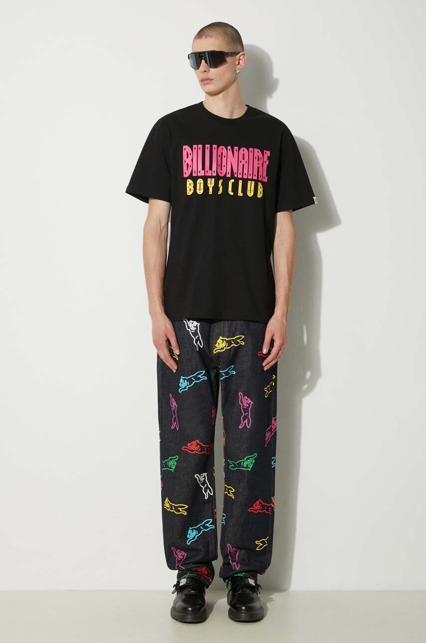 Бавовняна футболка Billionaire Boys Club Straight Logo чоловіча колір чорний з принтом B24243