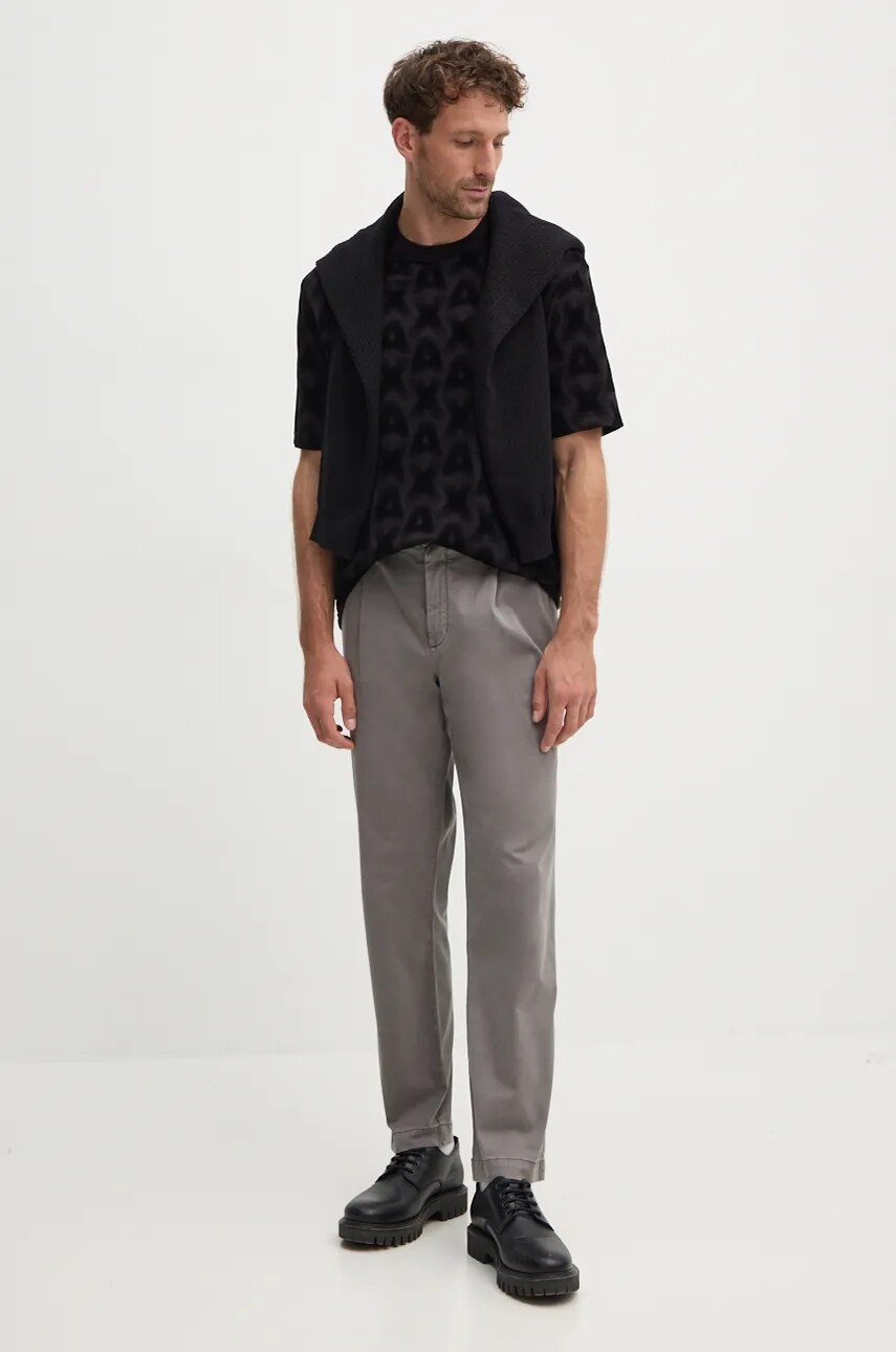 Футболка Armani Exchange чоловіча колір чорний візерунок XM000061 AF10356