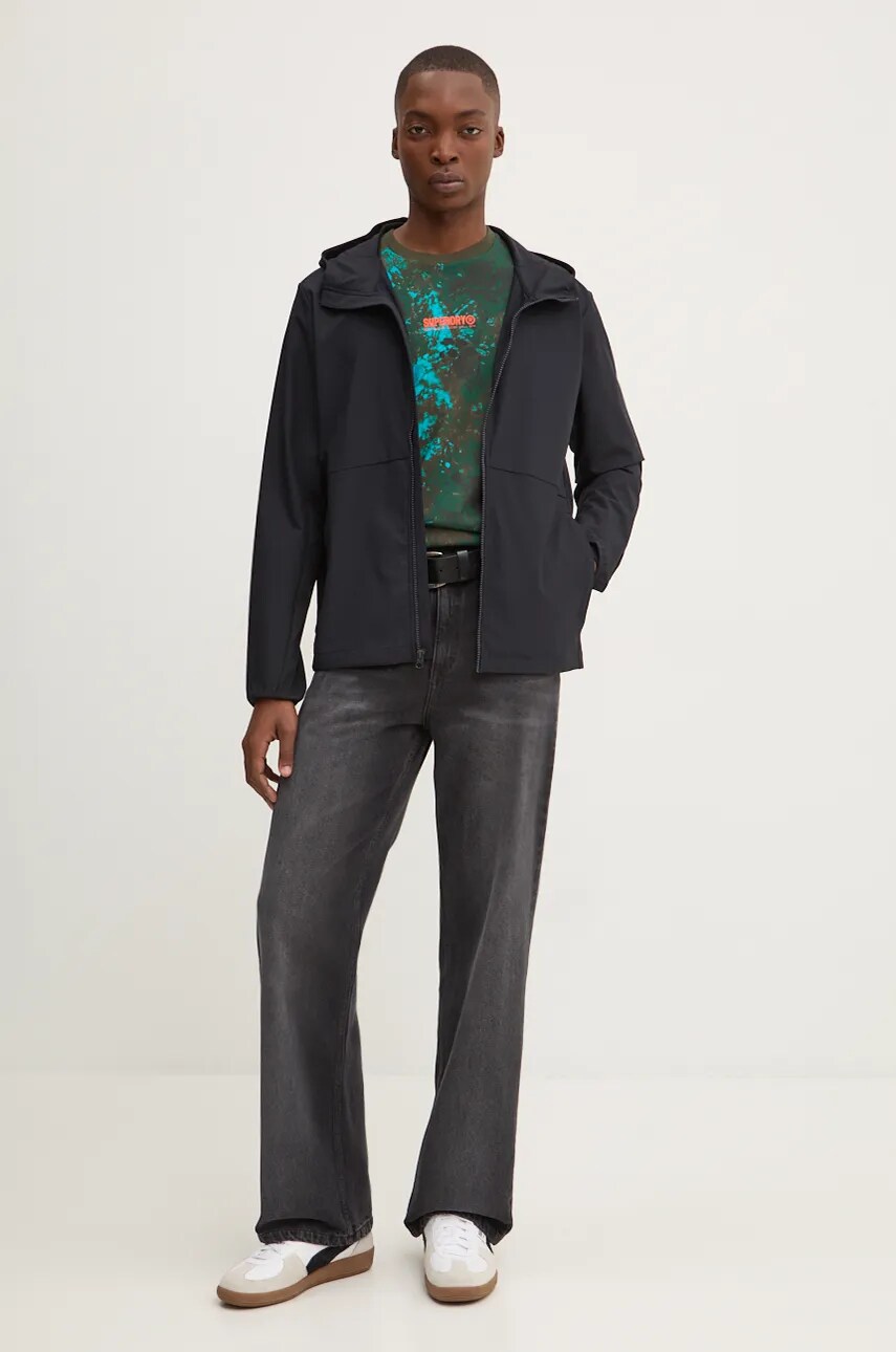 Бавовняна футболка Superdry чоловіча колір зелений візерунок M1012034A-B2O