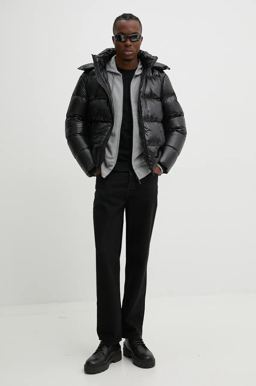 Бавовняна футболка Superdry чоловіча колір чорний однотонна M1012078A-02A