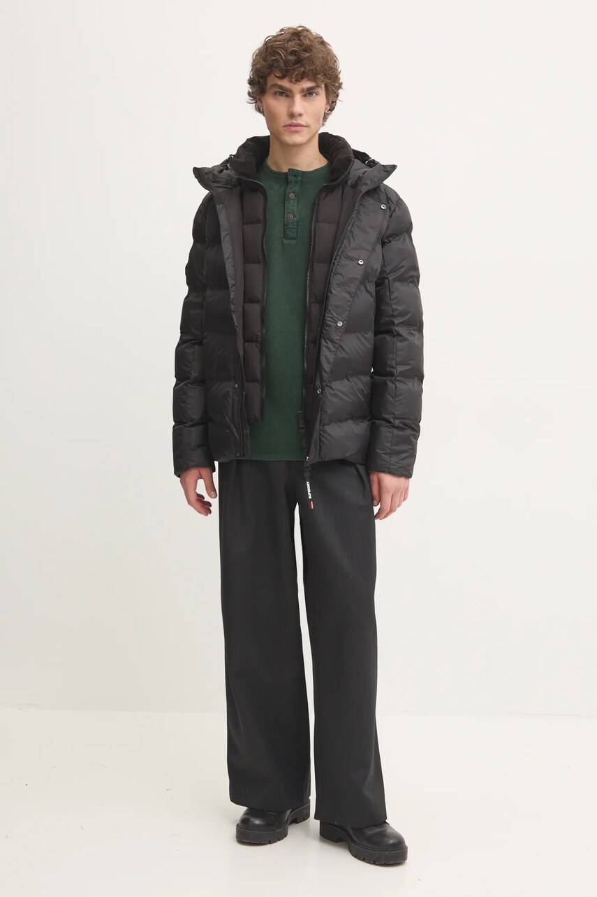Бавовняний лонгслів Superdry колір зелений однотонний M6010845A-27E