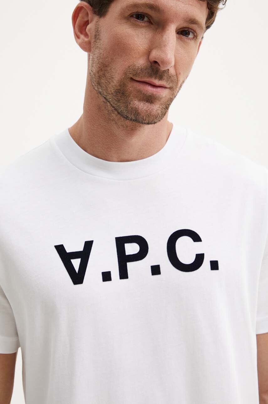 Бавовняна футболка A.P.C. t-shirt standard grand vpc GOTS з аплікацією COHBM.M26384