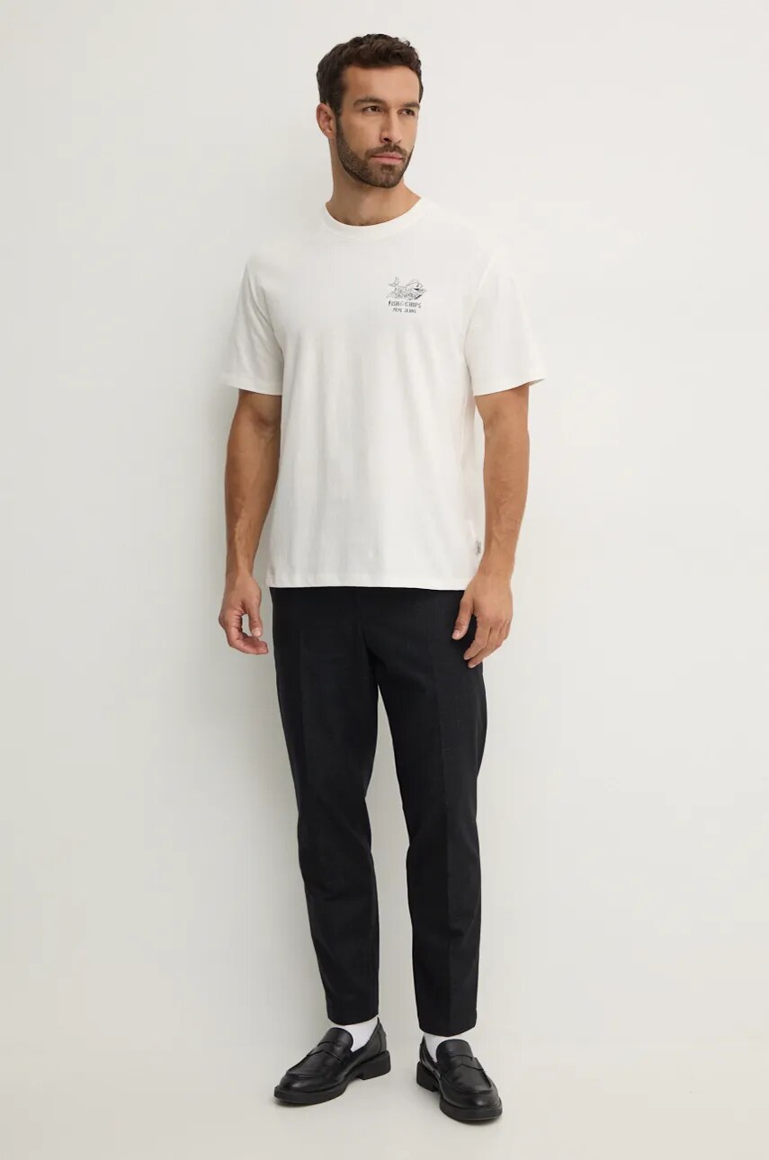 Футболка Pepe Jeans SUAN TEE чоловіча колір білий з принтом PM509624