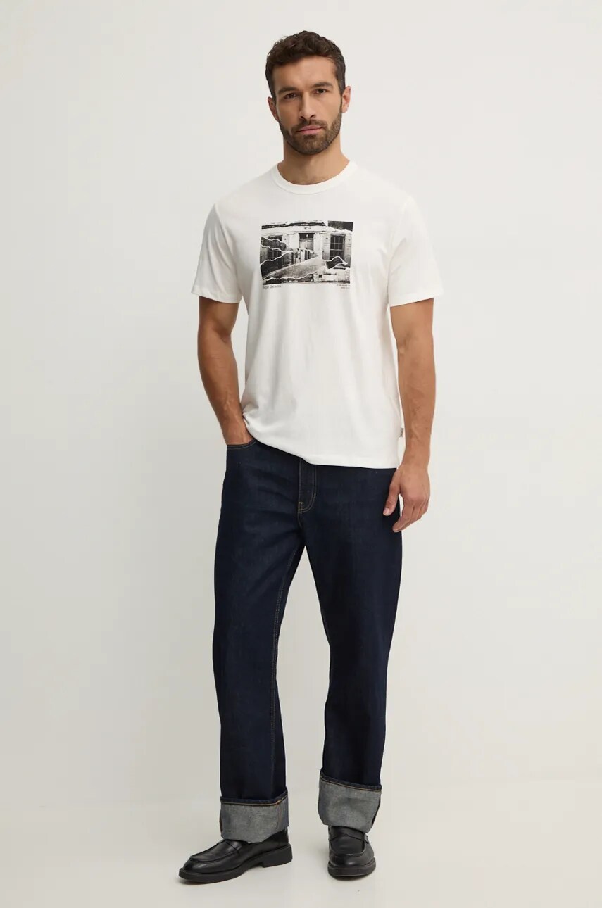 Футболка Pepe Jeans ARNEY чоловіча колір білий з принтом PM509647