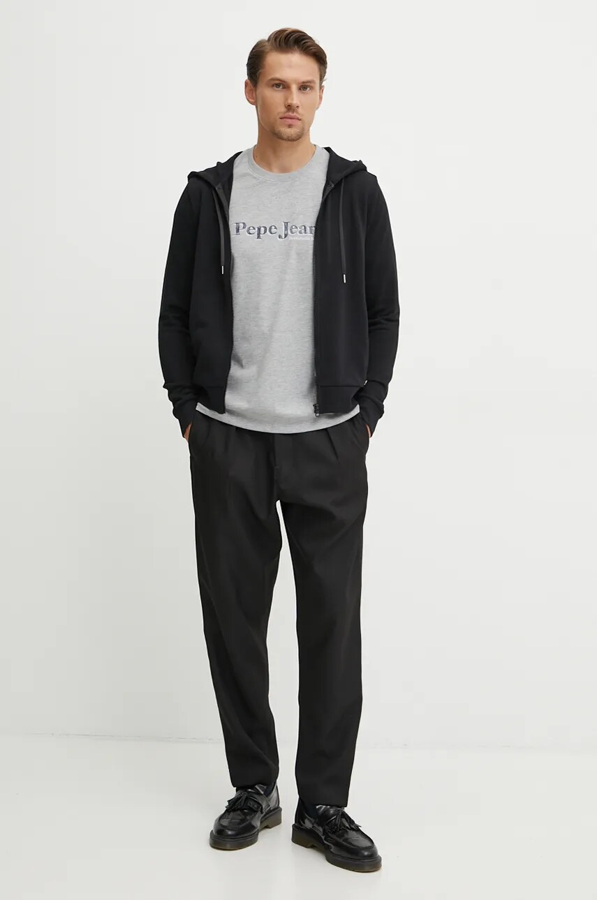 Футболка Pepe Jeans SOMERS TEE чоловіча колір сірий з принтом PM509649