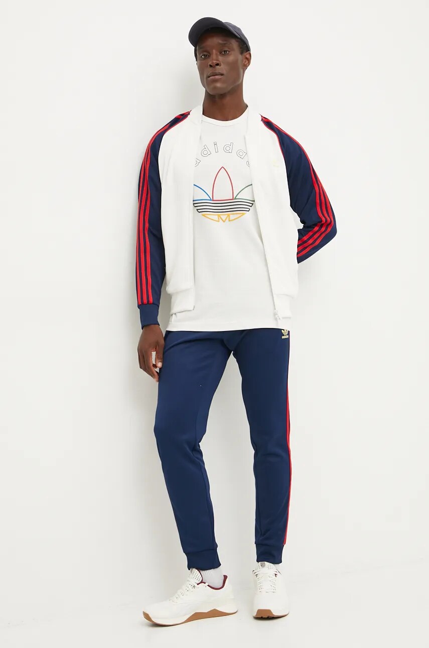 Футболка adidas Originals чоловіча колір бежевий з принтом IW3237