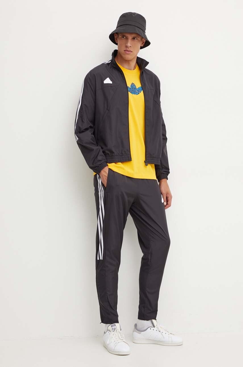 Бавовняна футболка adidas Originals чоловіча колір жовтий з принтом IZ2572