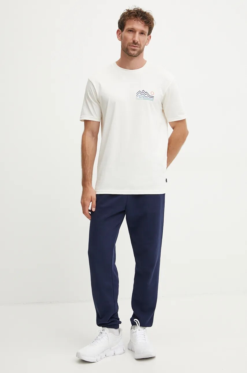 Бавовняна футболка Billabong Range чоловіча колір бежевий з принтом ABYZT02467