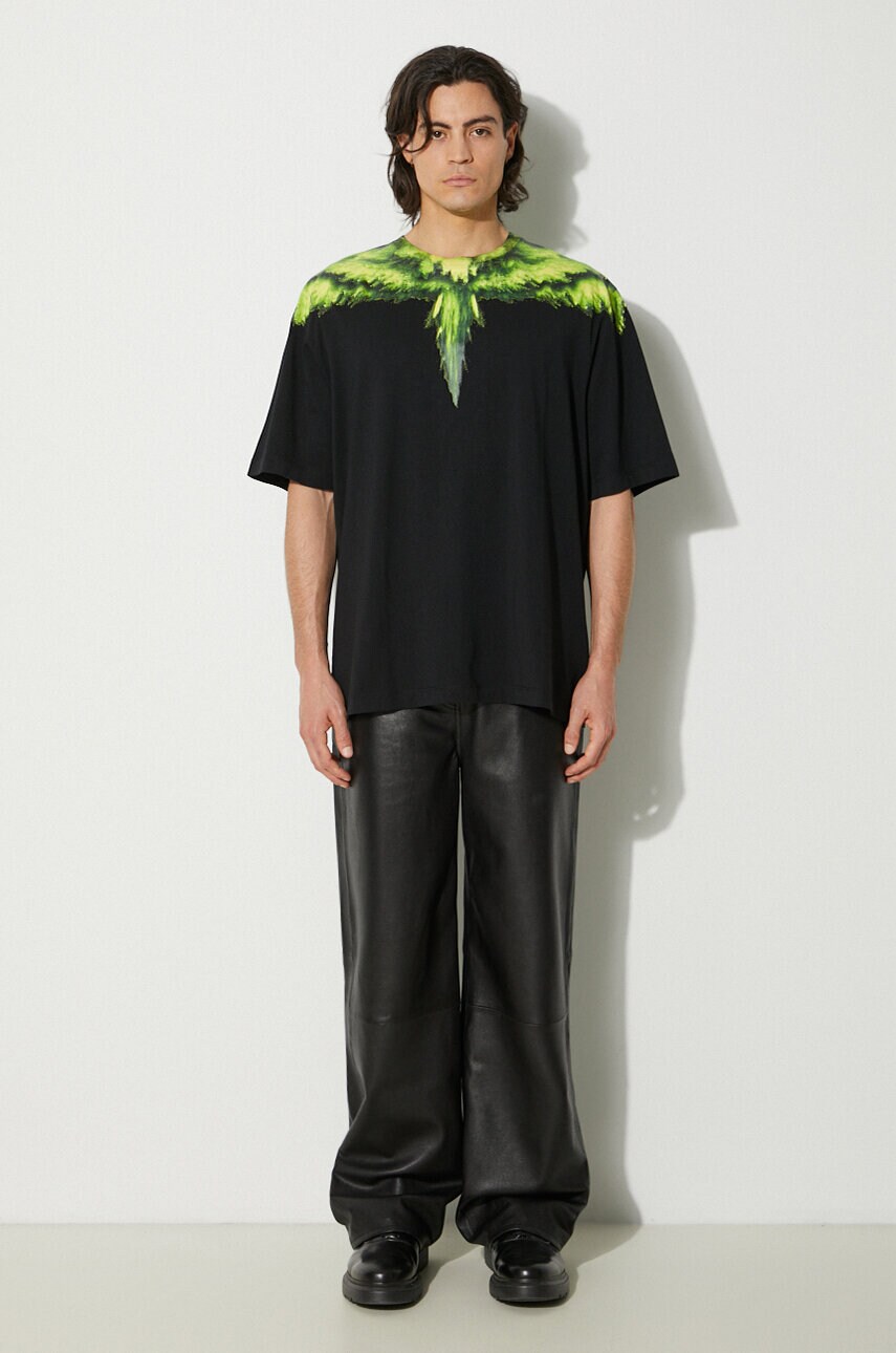 Бавовняна футболка Marcelo Burlon Colordust Wings Over Tee чоловіча колір чорний з принтом CMAA054F24JER0011055