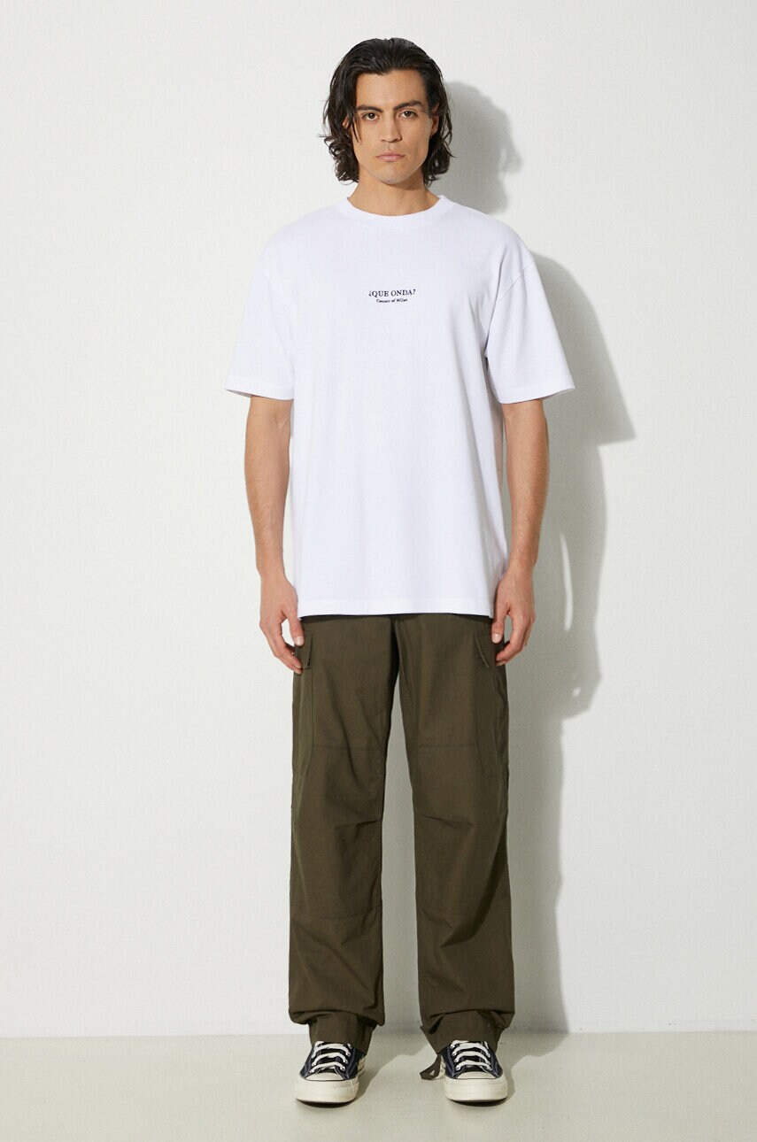 Бавовняна футболка Marcelo Burlon Que Onda Basic Tee чоловіча колір білий з аплікацією CMAA056F24JER0070110