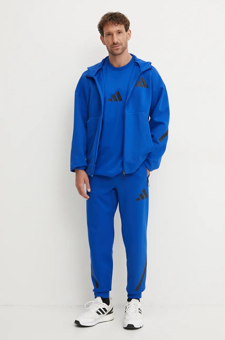 Бавовняна футболка adidas ZNE чоловіча з принтом JF6543