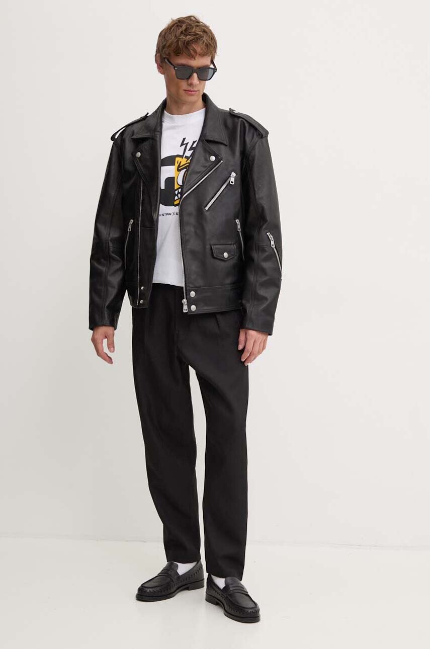 Бавовняна футболка G-Star Raw чоловіча колір білий з принтом D25701-C336